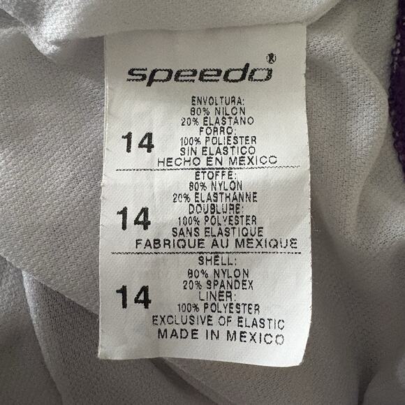 Speedo Womens‎ One Piece Linear Motion Ultraback Swimsuit Size 14 - Picture 3 of 5